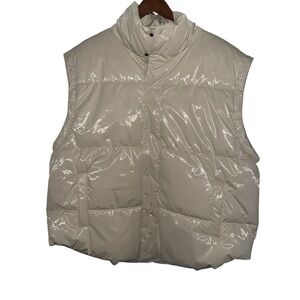 Offline Aerie Cream Puffer Vest lightweight Women